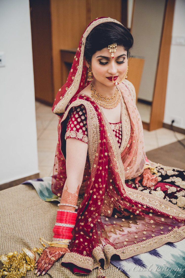 Luscious red by Shikha K Chandra Bridal-makeup | Weddings Photos & Ideas