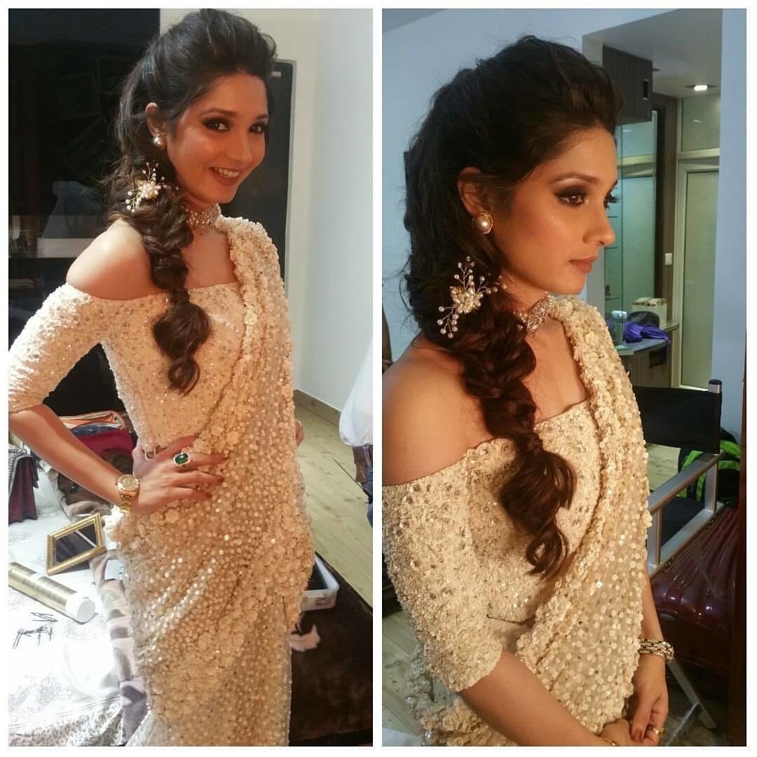 Fishtail braid with pearly magic by Shikha K Chandra Bridal-makeup | Weddings Photos & Ideas