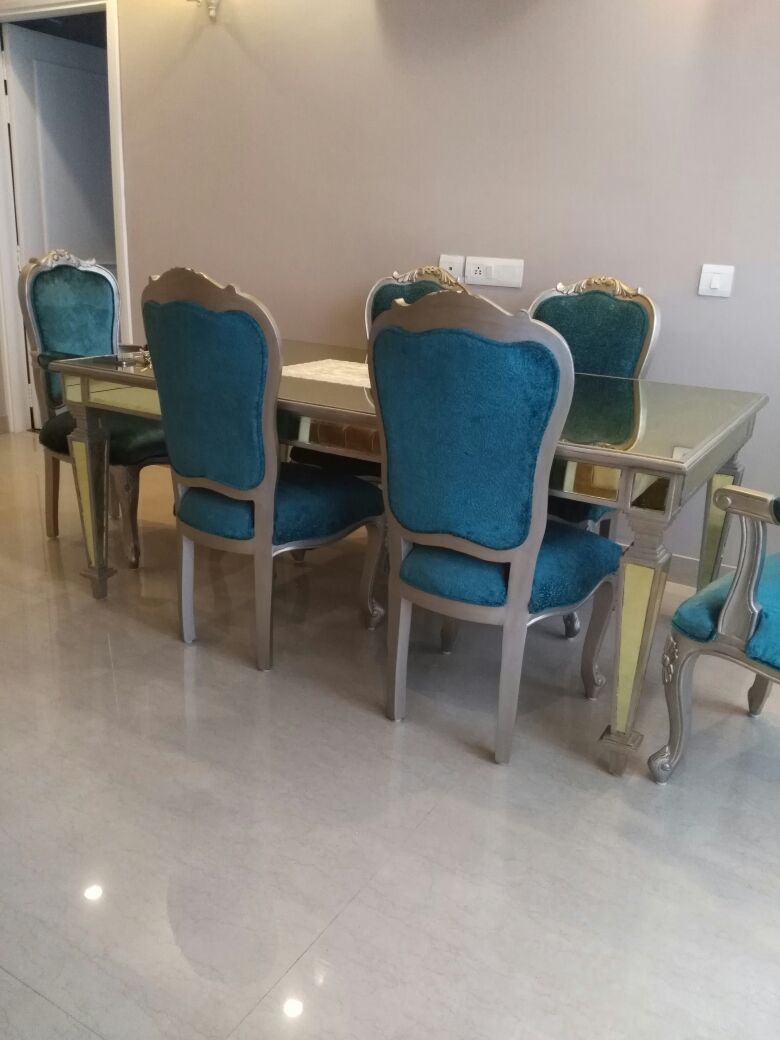 Traditional Blue Color Dining Room by Khyaati Verma Dining-room Traditional | Interior Design Photos & Ideas