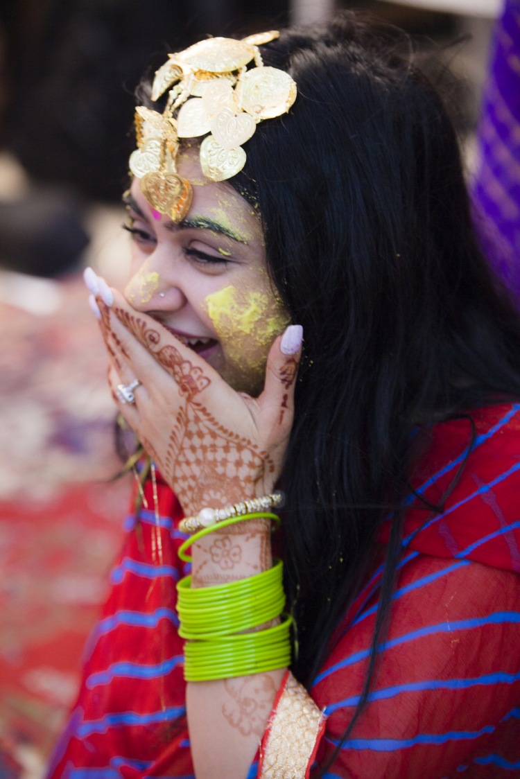Bride Enjoying The Haldi Ceremony by Arpit Gulati Wedding-photography | Weddings Photos & Ideas