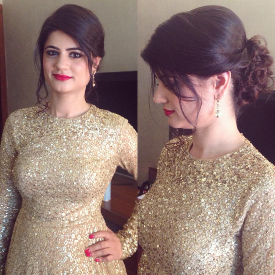 Classy look for the Engagement by Tejasvini Chander Bridal-makeup | Weddings Photos & Ideas