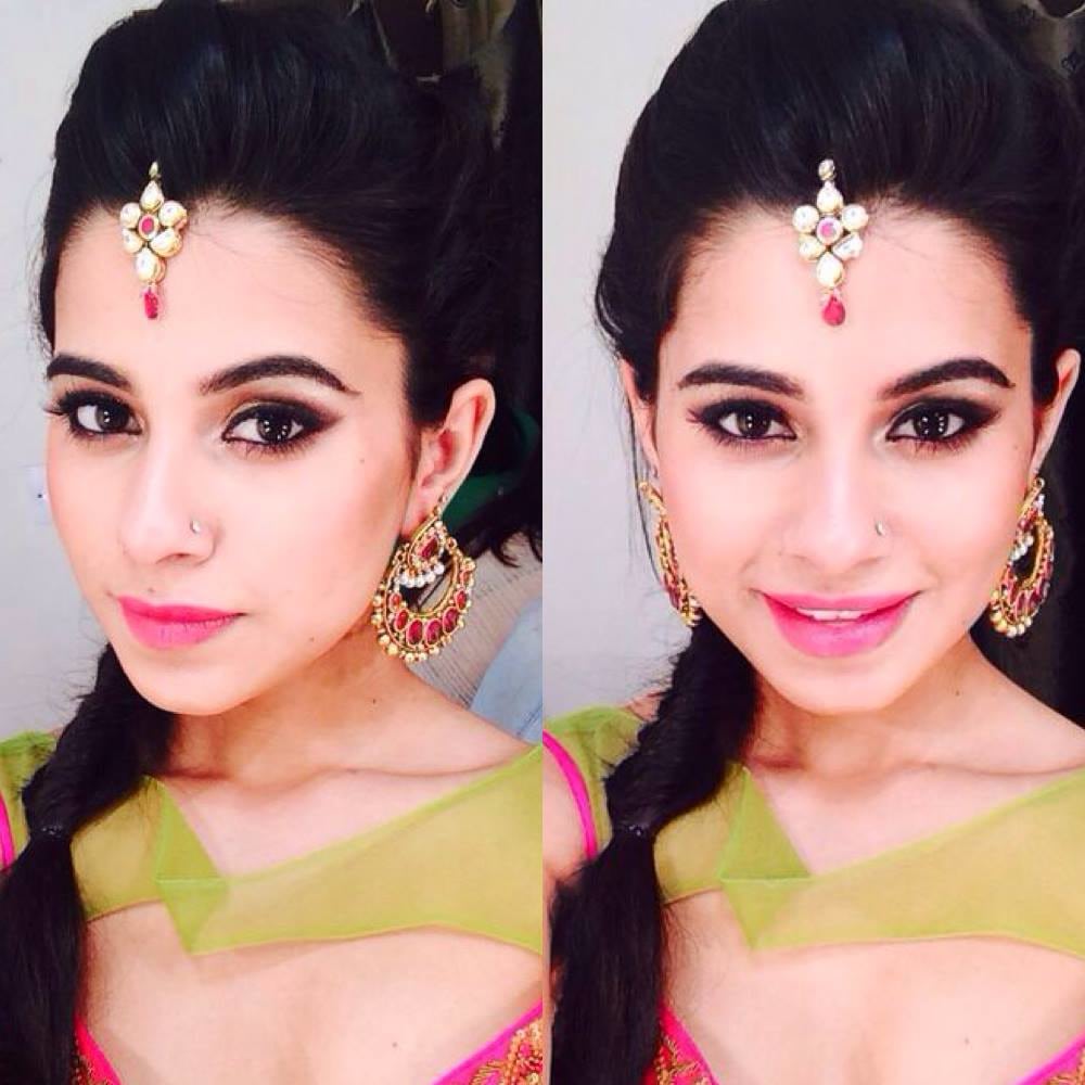 Bright Sangeet Look by Tejasvini Chander Bridal-makeup | Weddings Photos & Ideas