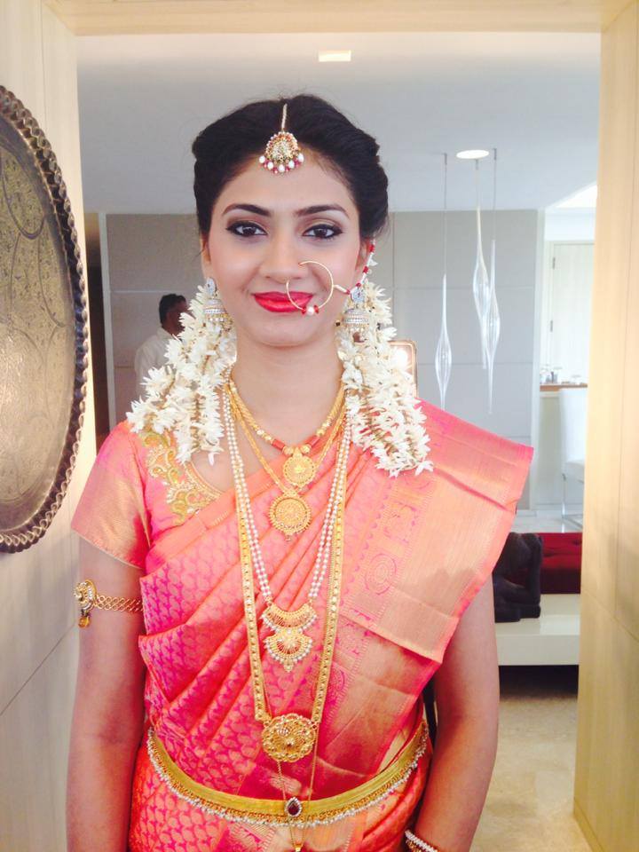 Smiling face of the bride by Tejasvini Chander Bridal-makeup | Weddings Photos & Ideas