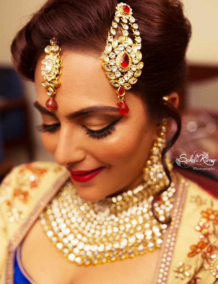 Modern Bridal Kundan Jewellery Embedded With Red Stones by Sakshi Kumar Wedding-photography Bridal-jewellery-and-accessories | Weddings Photos & Ideas