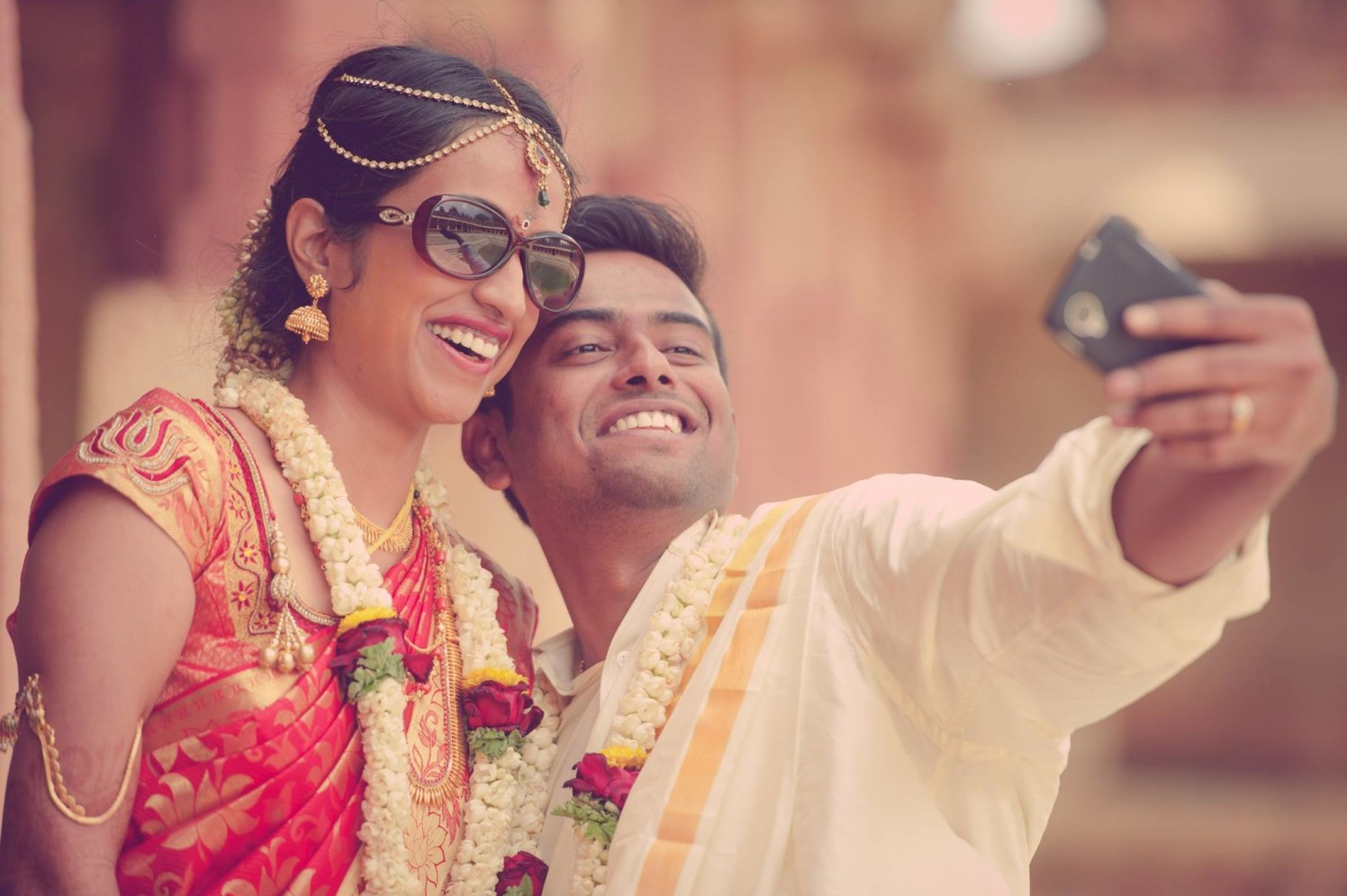 Bride And Groom Clicking Selfies On Their Wedding Day by Dushyantha Kumar C Wedding-photography | Weddings Photos & Ideas