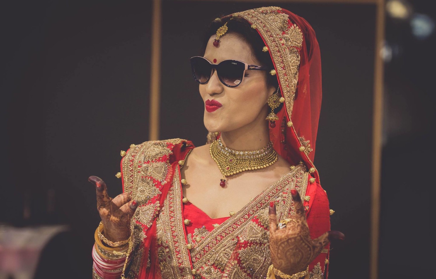 Trendy Bride On her Wedding Day by Dushyantha Kumar C Wedding-photography | Weddings Photos & Ideas