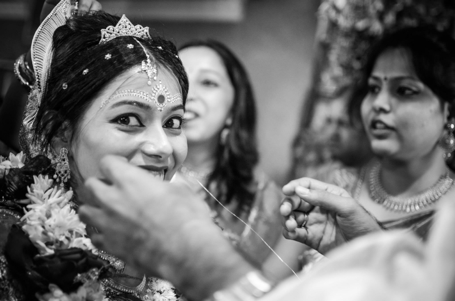 Smiling indian bride by Click n' Cherish Wedding-photography | Weddings Photos & Ideas