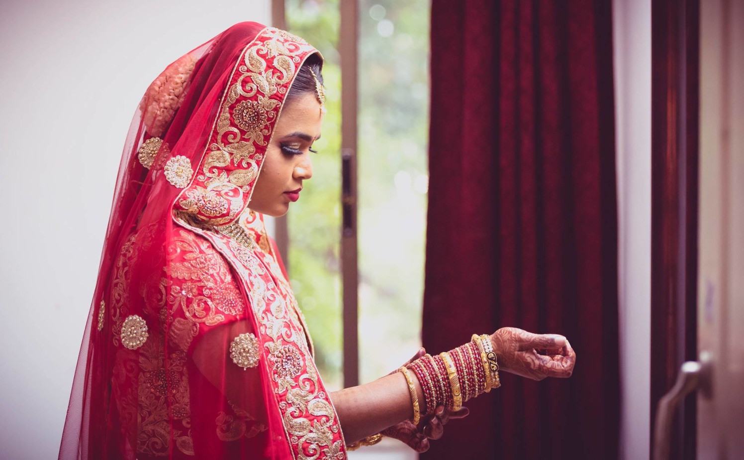 The beautiful indian bride by Click n' Cherish Wedding-photography | Weddings Photos & Ideas