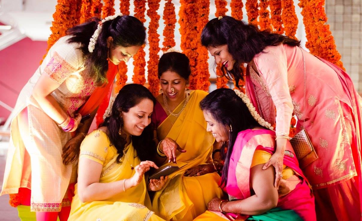 Bride and bridesmaids by Click n' Cherish Wedding-photography | Weddings Photos & Ideas