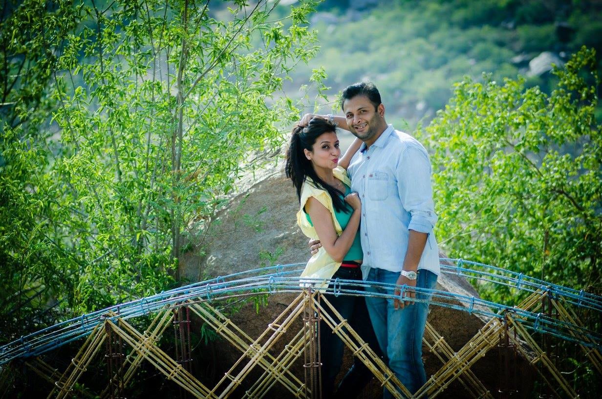 Happy couple posing by Click n' Cherish Wedding-photography | Weddings Photos & Ideas