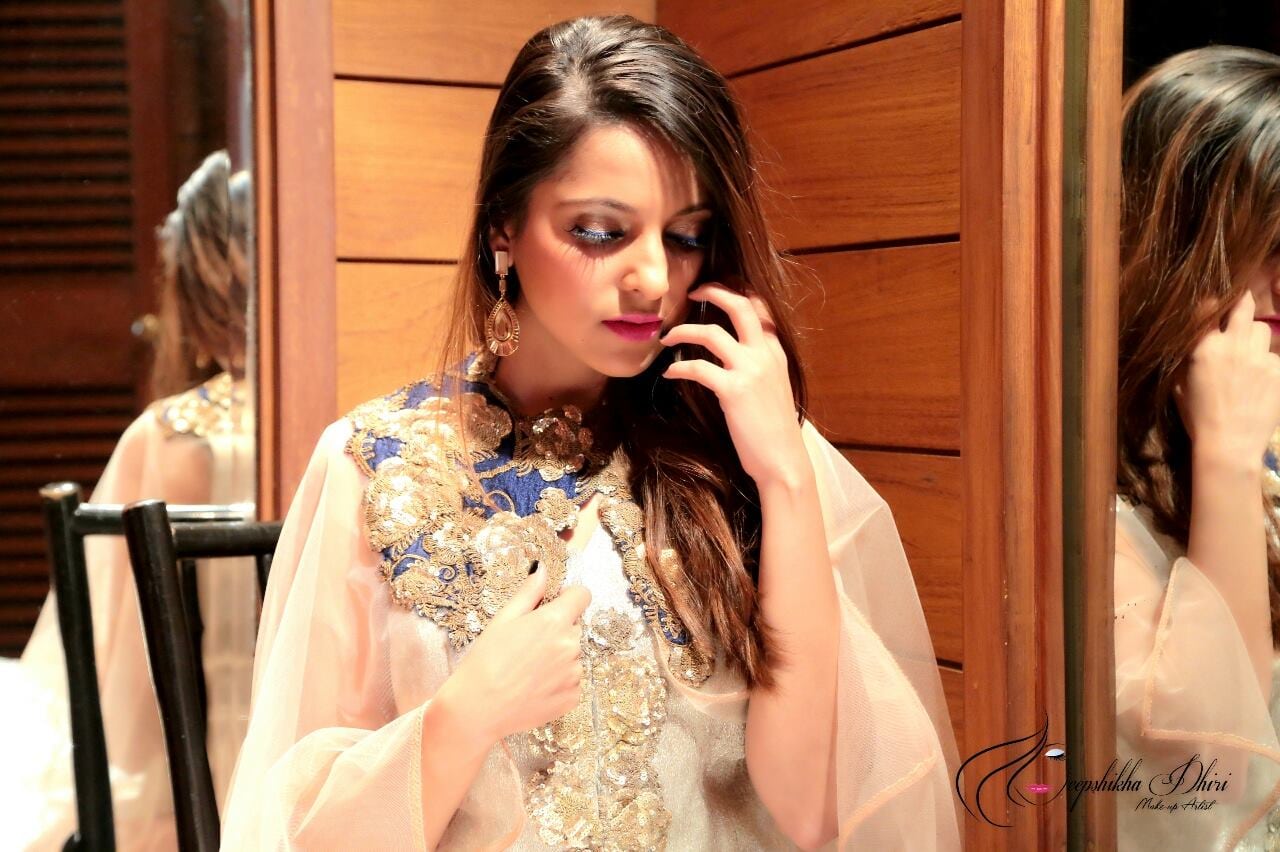 Loving the speck of blue! by Deepshikha Dhiri Bridal-makeup | Weddings Photos & Ideas