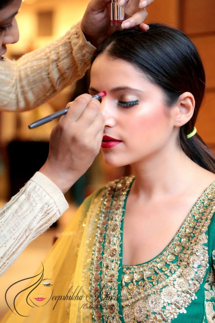 That glow on her cheek! by Deepshikha Dhiri Bridal-makeup | Weddings Photos & Ideas