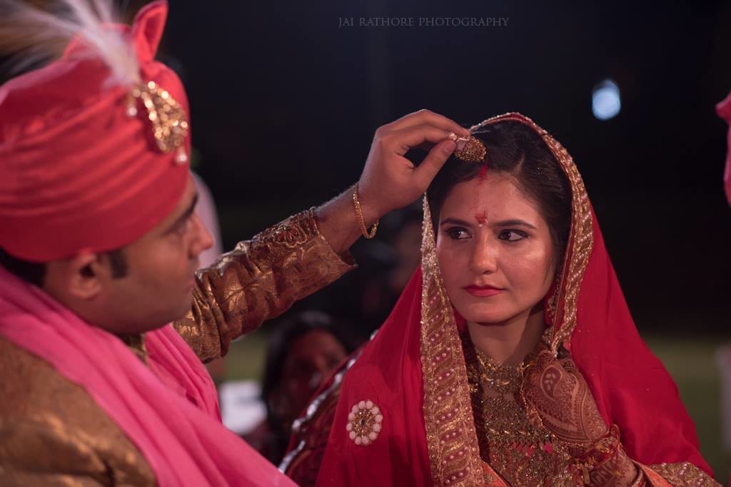 Embroidered Red Dupatta by Jai Rathore Wedding-photography Bridal-makeup | Weddings Photos & Ideas