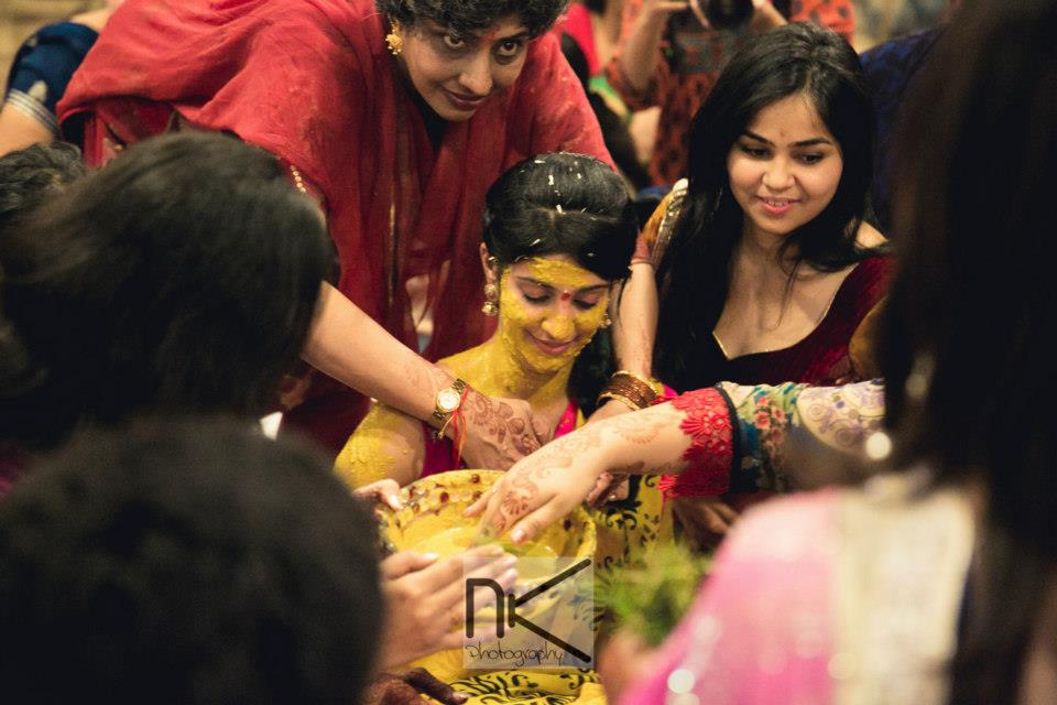 Haldi ceremony takes place in full swing by Nikhil Kapur Photography Wedding-photography | Weddings Photos & Ideas