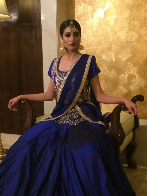 Bride in blue by Nishi Singh Bridal-makeup | Weddings Photos & Ideas