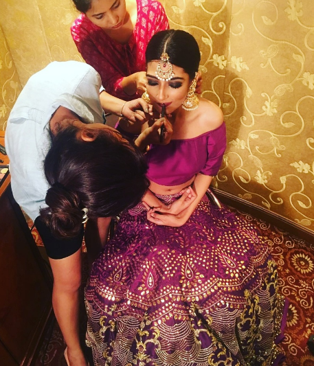 Bold engagement look by Nishi Singh Bridal-makeup | Weddings Photos & Ideas