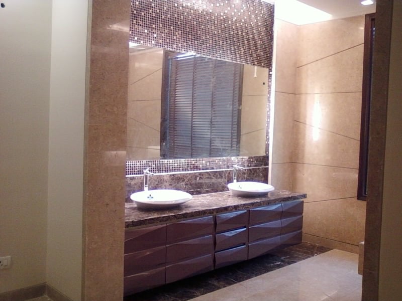 Bathroom With Marble Top Cabinets by Khayati Bathroom Contemporary | Interior Design Photos & Ideas