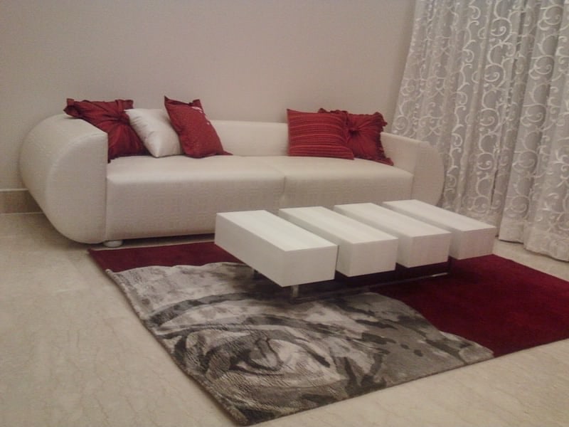 Living Room With Modern Sleek Furniture by Khayati Living-room Contemporary | Interior Design Photos & Ideas