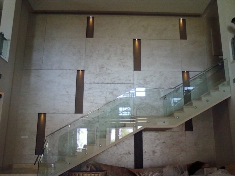 Staircase With Glass Work by Khayati Indoor-spaces Contemporary | Interior Design Photos & Ideas