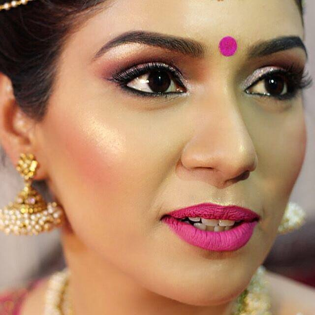 Zoom in the pink! by Pooja Sonik Shukla Bridal-makeup | Weddings Photos & Ideas