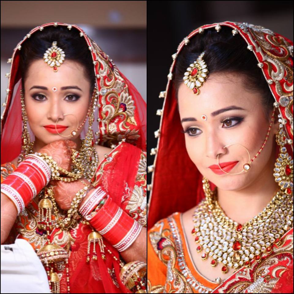 Pretty bride with pretty smile by Sanjana Jakhu Bridal-makeup | Weddings Photos & Ideas