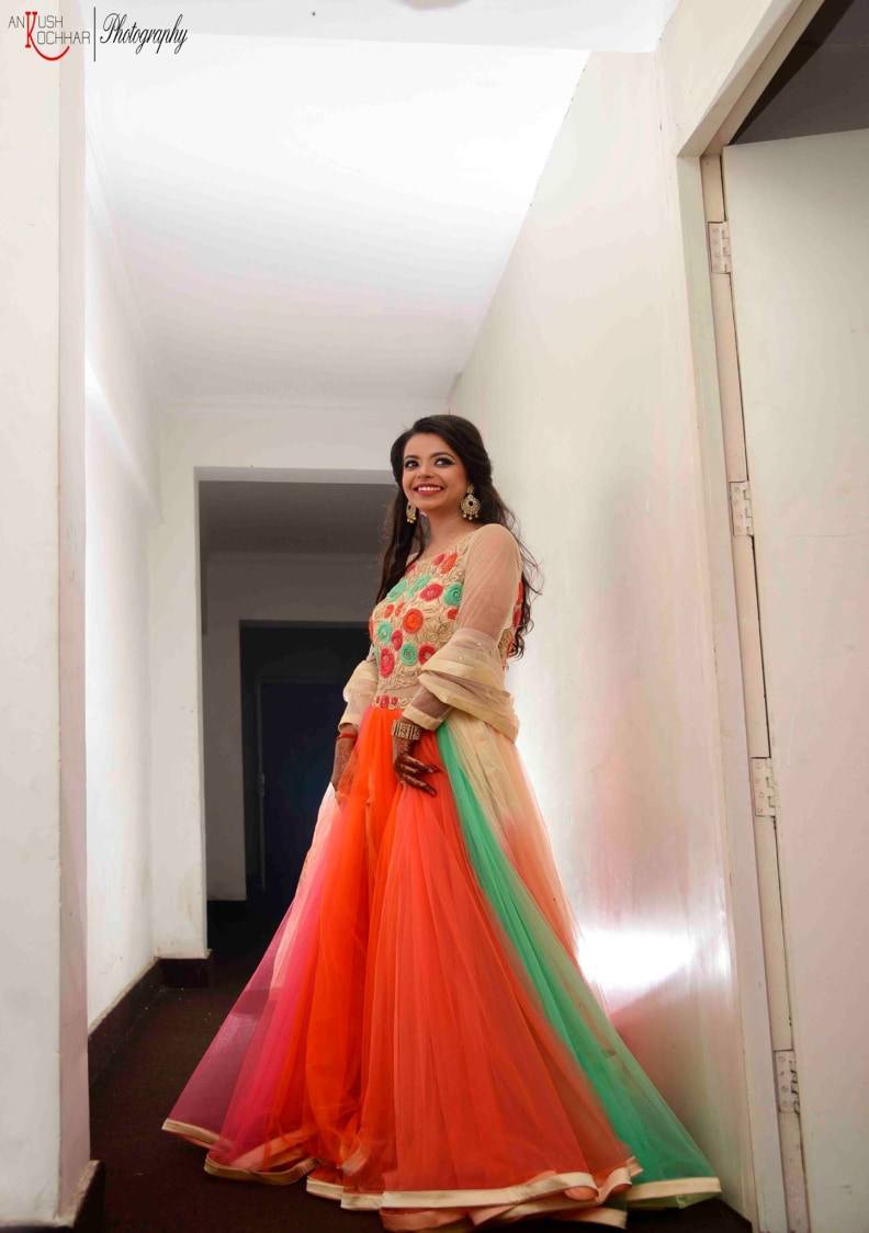 Cream and Orange Net Gown by AKfotography Wedding-photography | Weddings Photos & Ideas