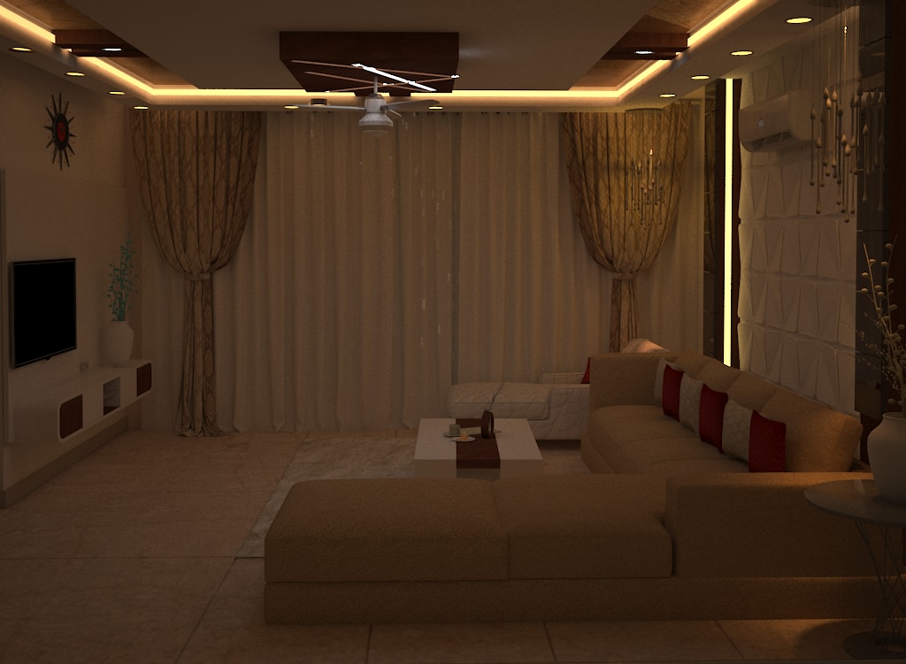 A Contemporary Spacious Living Room by Megha Jain Living-room Contemporary | Interior Design Photos & Ideas