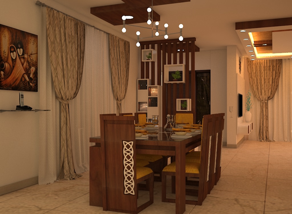Dining Room With Modern Furniture by Megha Jain Dining-room Modern | Interior Design Photos & Ideas