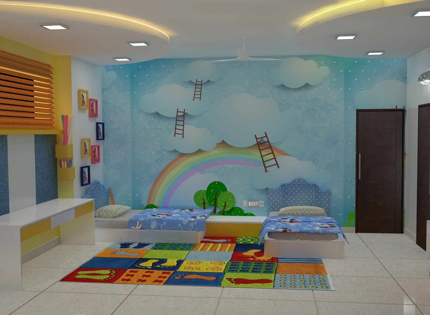 Amazing Wall Art In kids Bedroom by Megha Jain Bedroom Modern | Interior Design Photos & Ideas