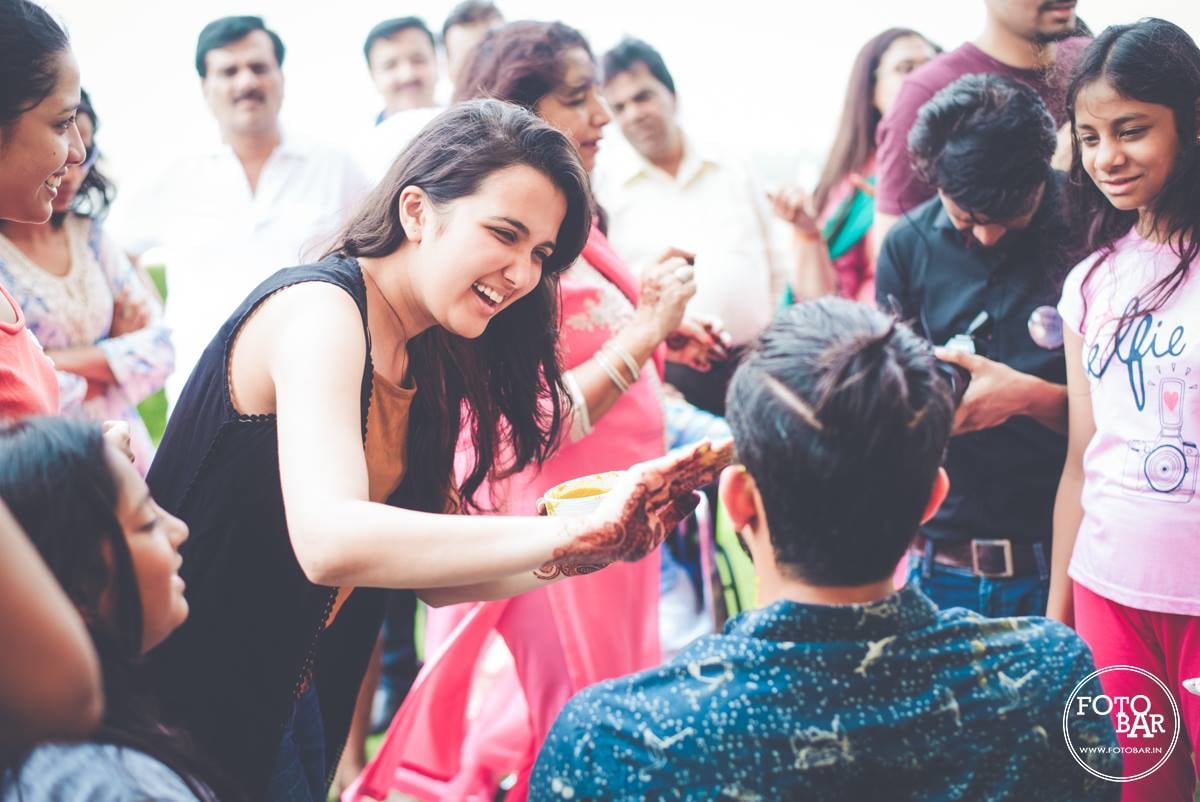Capturing haldi ceremony moments by Fotobar Wedding-photography | Weddings Photos & Ideas