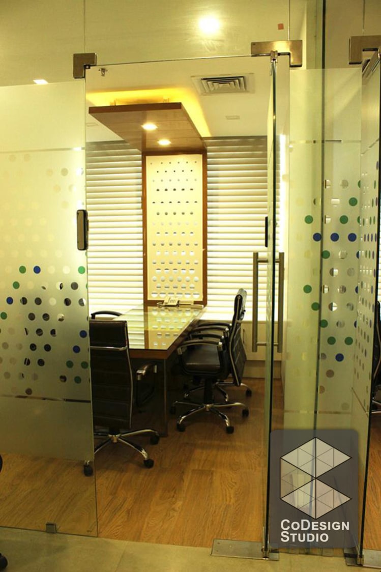 Glass Cabin Conference Room With Wooden Flooring By Gurneek