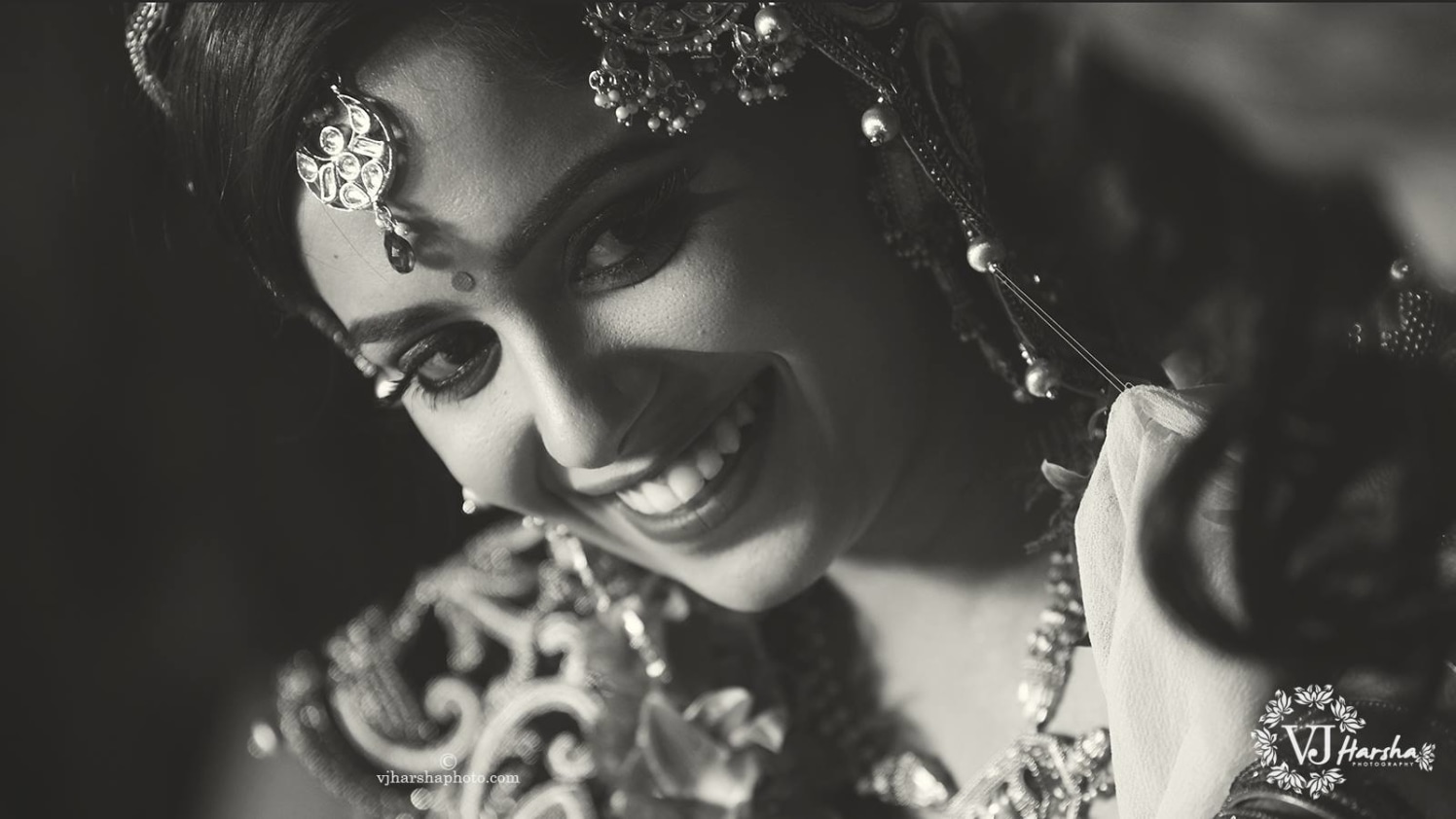 A Black and White Portrait of the Bride by Vjharsha Photography Wedding-photography | Weddings Photos & Ideas