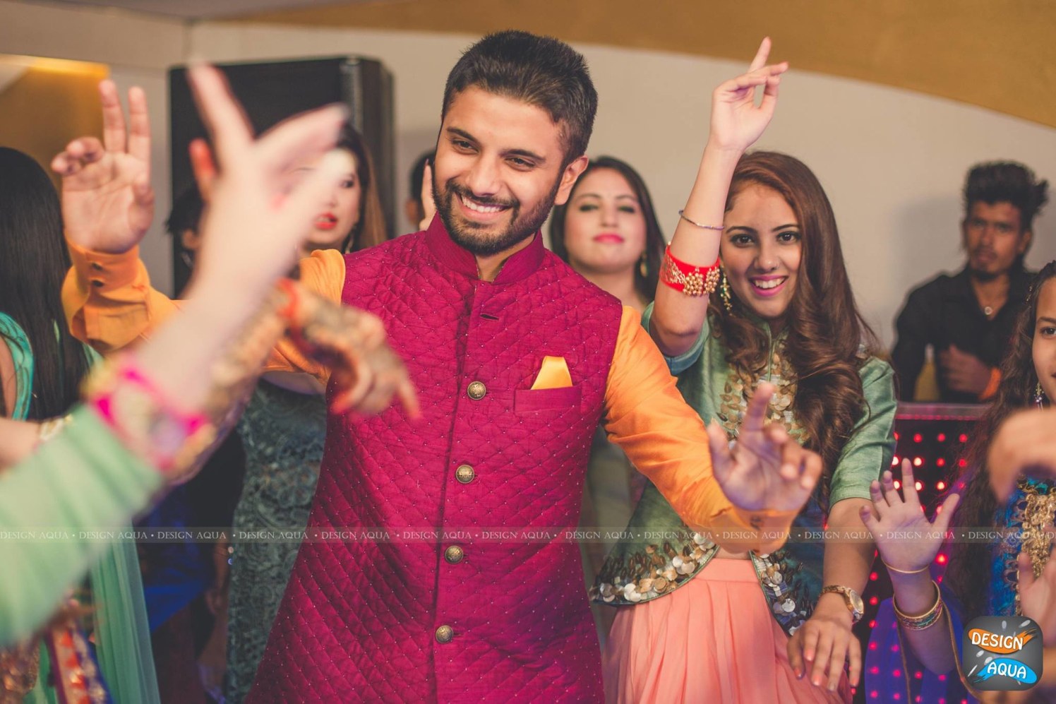 Crimson Red Waistcoat Worn By the Groom by Priyanka Kamboj Wedding-photography Groom-wear-and-accessories | Weddings Photos & Ideas