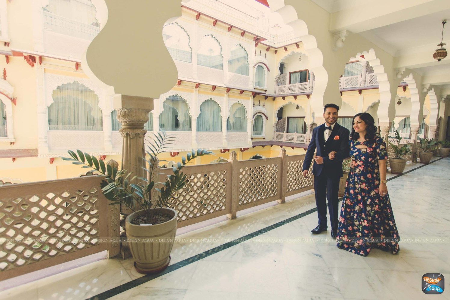 Royal Palacial Backdrop for Photoshoot of Bride and Groom To-Be by Priyanka Kamboj Wedding-photography Wedding-hairstyles Groom-wear-and-accessories Wedding-dresses | Weddings Photos & Ideas