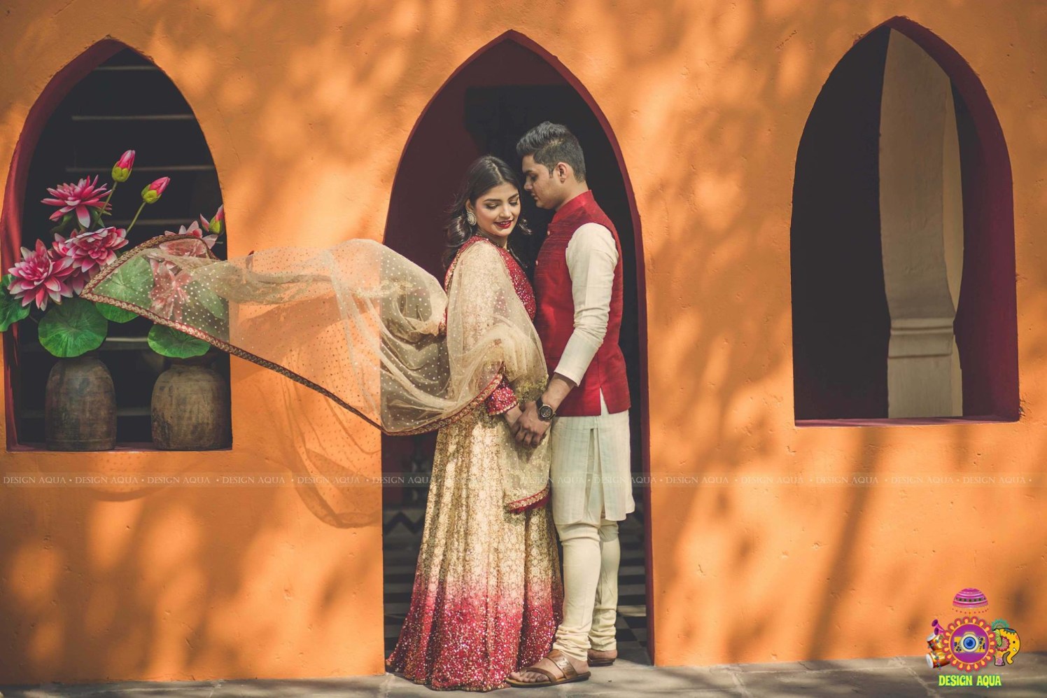 Romantic Vibes With Dupatta Flying in Air by Priyanka Kamboj Wedding-photography Groom-wear-and-accessories | Weddings Photos & Ideas