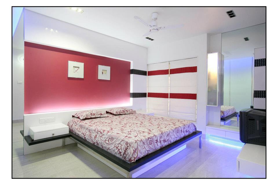 Red Velvet Wall by Id designerHemangi Modern | Interior Design Photos & Ideas