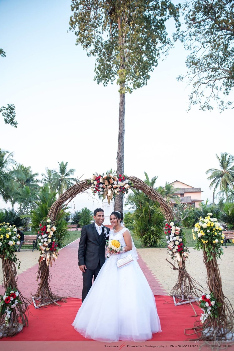 Colorful Blossoms Mounted On Old Wood Stems For A Simple Yet Elegant Entrance Decor by Terence Savio Pimenta Wedding-photography | Weddings Photos & Ideas