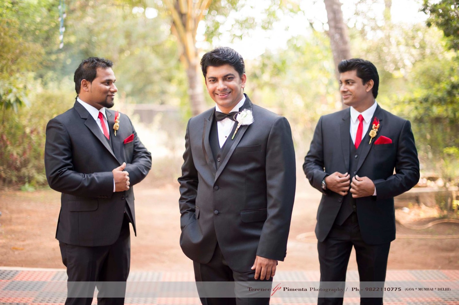 Black Charcoal Three Piece Suit With White Shirt And Bow Tie For A Classic Groom Look by Terence Savio Pimenta Wedding-photography Groom-wear-and-accessories | Weddings Photos & Ideas