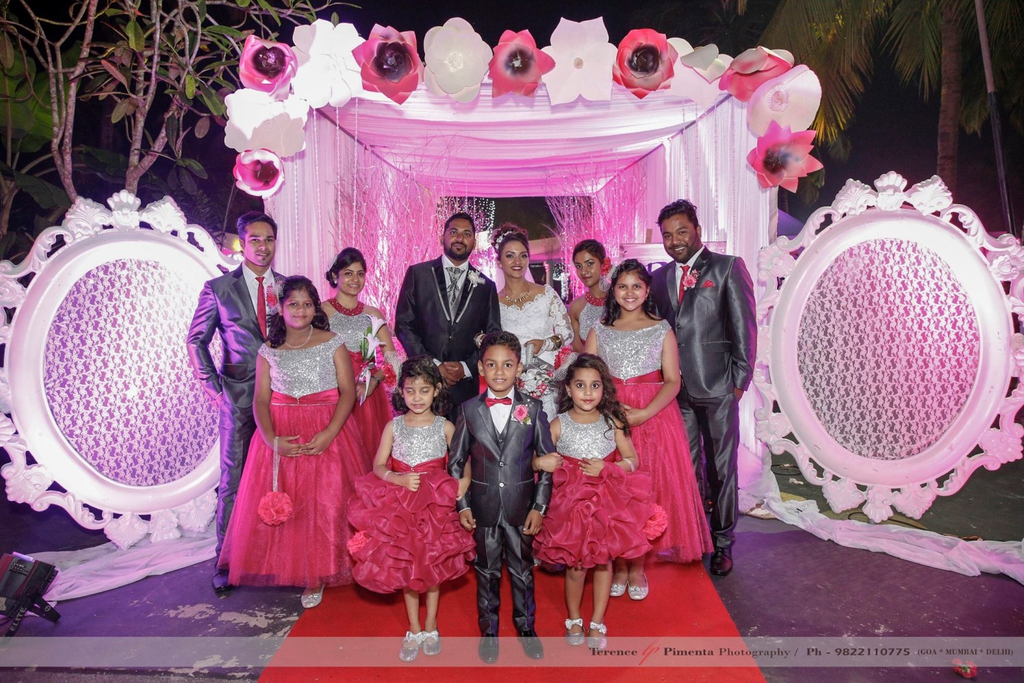 Giant Artificial Flowers Mounted White Canopy And Giant Mirror Decorations by Terence Savio Pimenta Wedding-photography Wedding-decor | Weddings Photos & Ideas