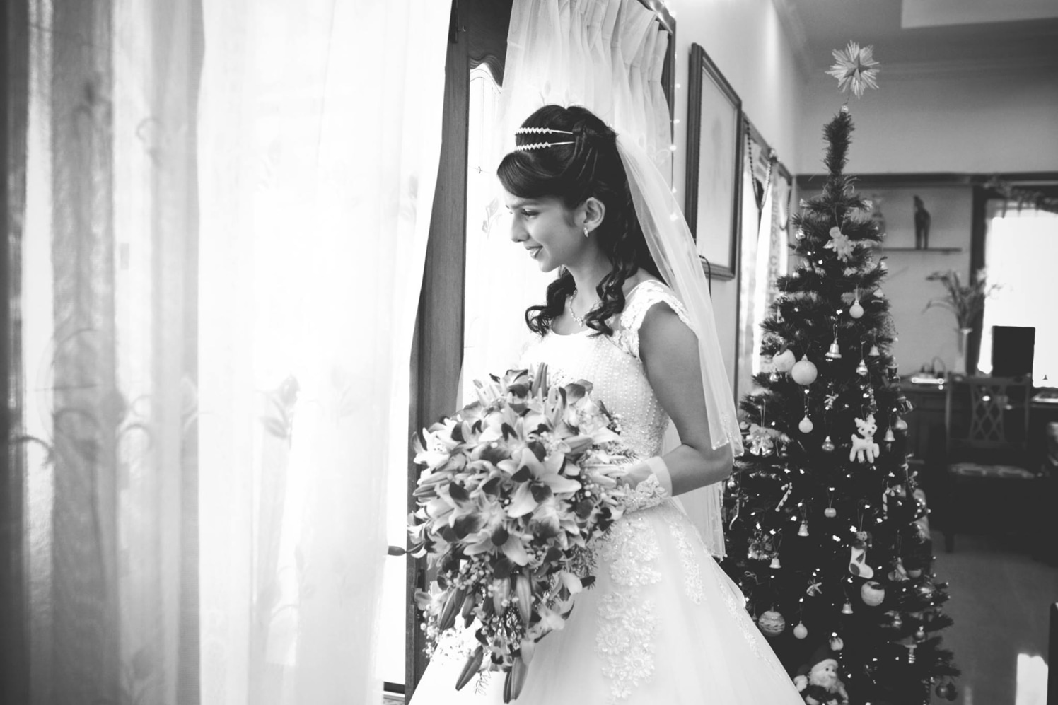 Black And White Zappy Glimpse Of Conventional Christian Bride by Terence Savio Pimenta Wedding-photography | Weddings Photos & Ideas