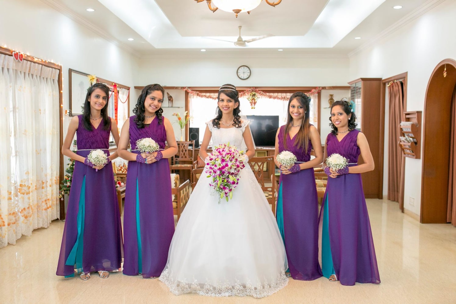 Traditional Shot Of Bride With Bridesmaids Glinting Brilliance by Terence Savio Pimenta Wedding-photography | Weddings Photos & Ideas