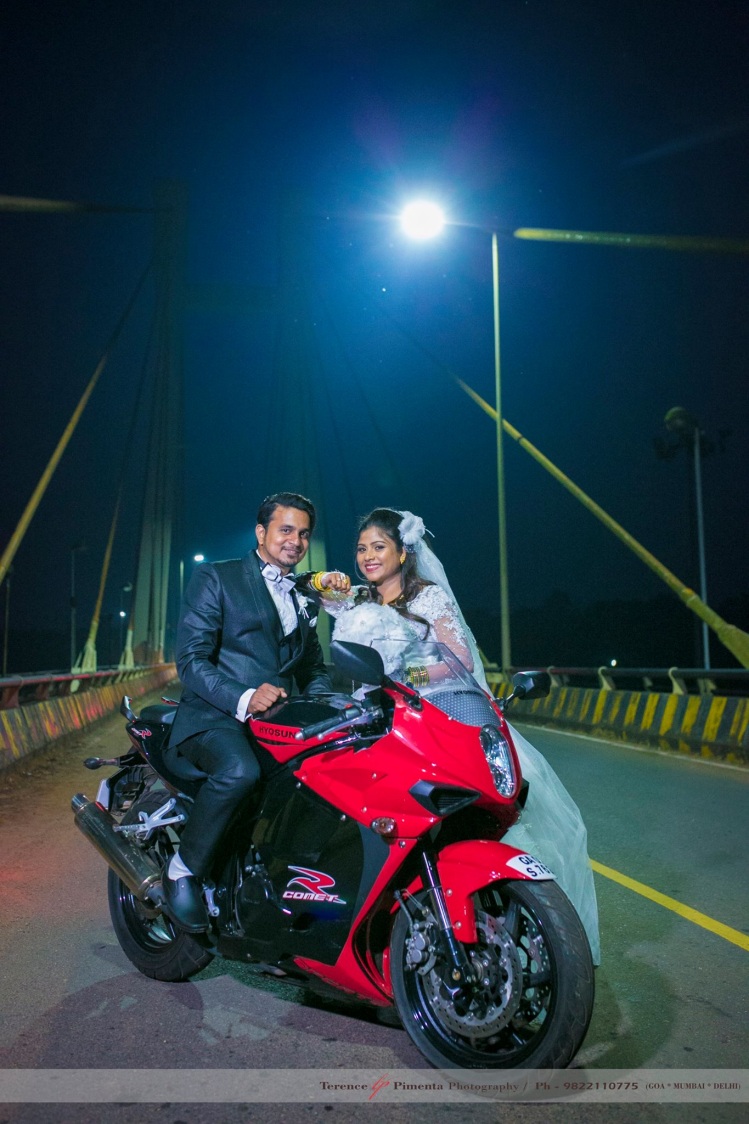 Mettlesome Couple Shoot On A Spots Bike by Terence Savio Pimenta Wedding-photography | Weddings Photos & Ideas