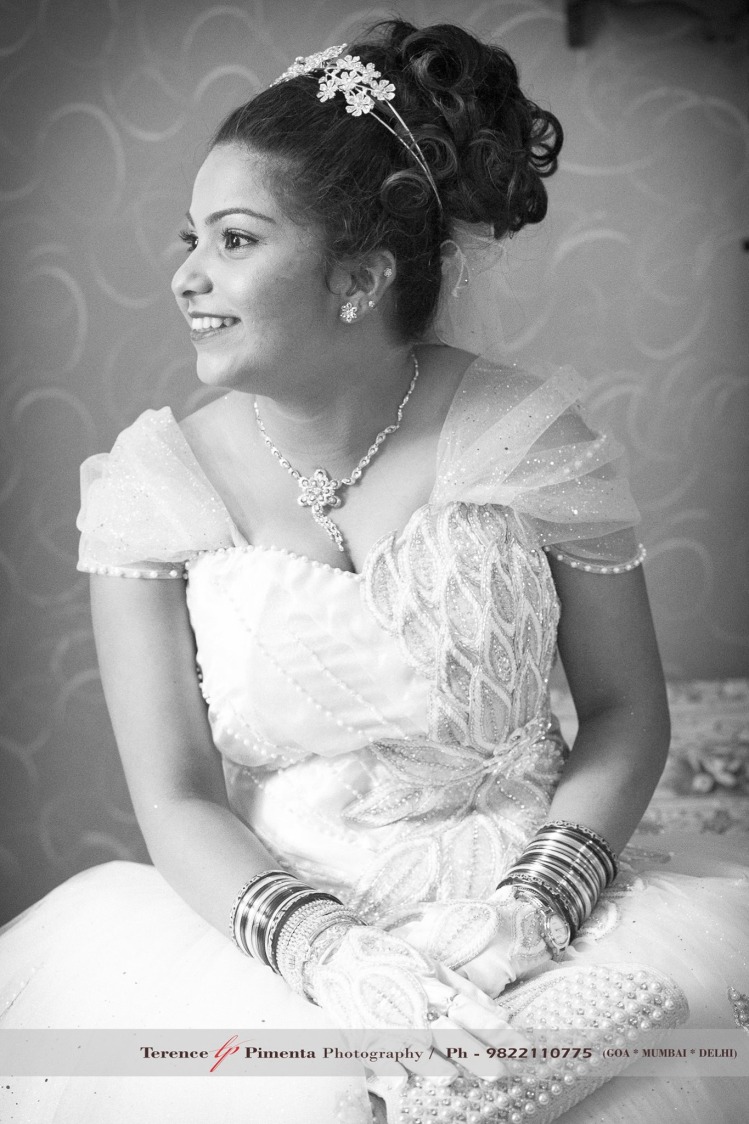 Black And White Candid Shot Christian Bride by Terence Savio Pimenta Wedding-photography | Weddings Photos & Ideas