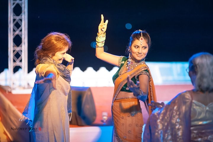Candid Shot Of A Bride While Dancing On Tunes by Navdeep Soni Wedding-photography | Weddings Photos & Ideas