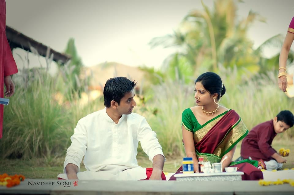 Candid Shot Of A Marathi Bridegroom Amidst A Wedding Ritual by Navdeep Soni Wedding-photography | Weddings Photos & Ideas