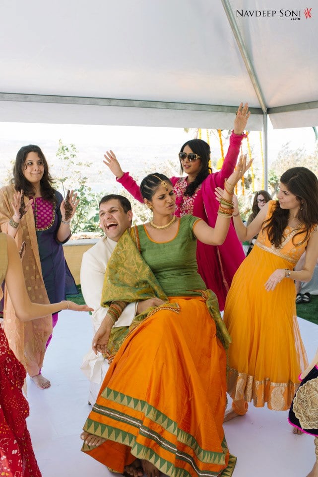 Candid Shot Of Bride And Groom During The Mehendi Ceremony by Navdeep Soni Wedding-photography | Weddings Photos & Ideas