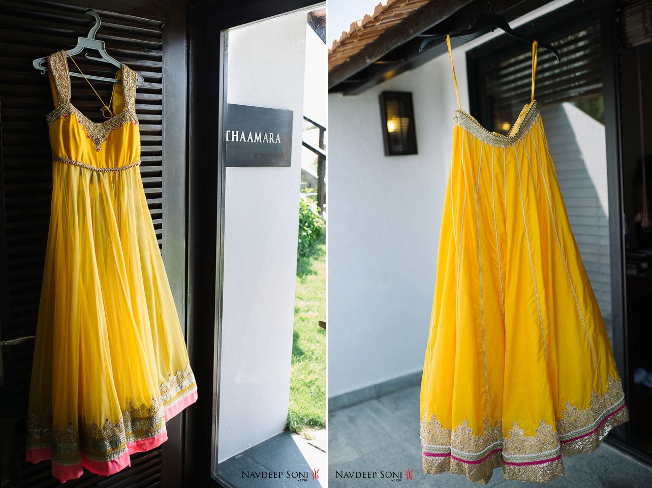 Yellow Sleeveless Anarkali Suit With Yellow Long Skirt by Navdeep Soni Wedding-dresses | Weddings Photos & Ideas