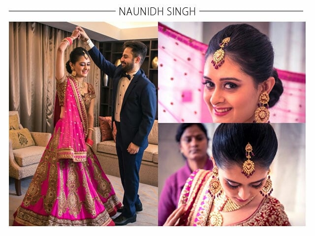 Pink Bridal Attire for her big day by Naunidh Singh Bridal-makeup | Weddings Photos & Ideas