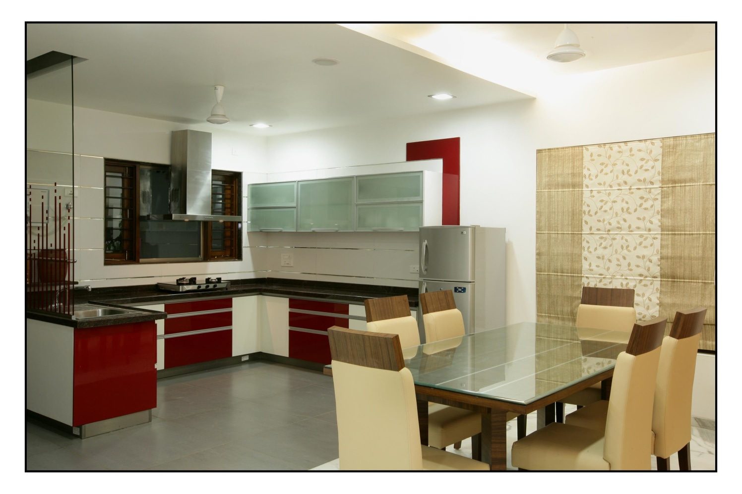 Go Deep with Red by RS Design Modular-kitchen Modern | Interior Design Photos & Ideas