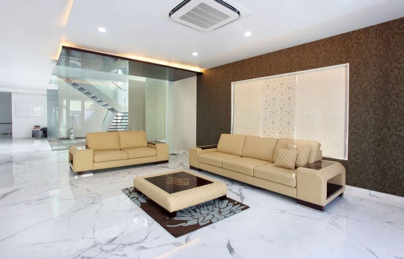 Spacious Living Room With Contemporary Sofas by R. Gautam Jain Living-room Contemporary | Interior Design Photos & Ideas